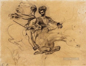 Eugene Delacroix Painting - Illustration for Goethes Faust Romantic Eugene Delacroix
